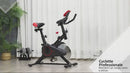 Cyclette per Allenamento Aerobico con Display LCD Nero e Rosso