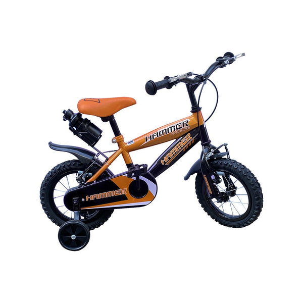 Bicicletta per Bambini 16" con borraccia e telaio in acciaio Arancione sconto