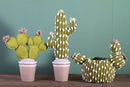 Set 2 Contenitori Decorativo a Forma di Cactus Larghezza 36 cm-4