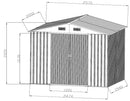 Casetta Box da Giardino Verde in Lamiera per Deposito Attrezzi 257x205x202 cm-2
