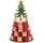 Calendario Avvento di Natale a Cono 22x22x35 cm Con 10 Luci a LED in Compensato