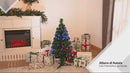 Albero di Natale Artificiale 60 cm 55 Rami con Fibra Ottica Verde