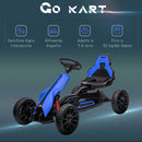 Go Kart a Pedali per Bambini 100x58x58,5 cm Ruote in EVA Blu-7