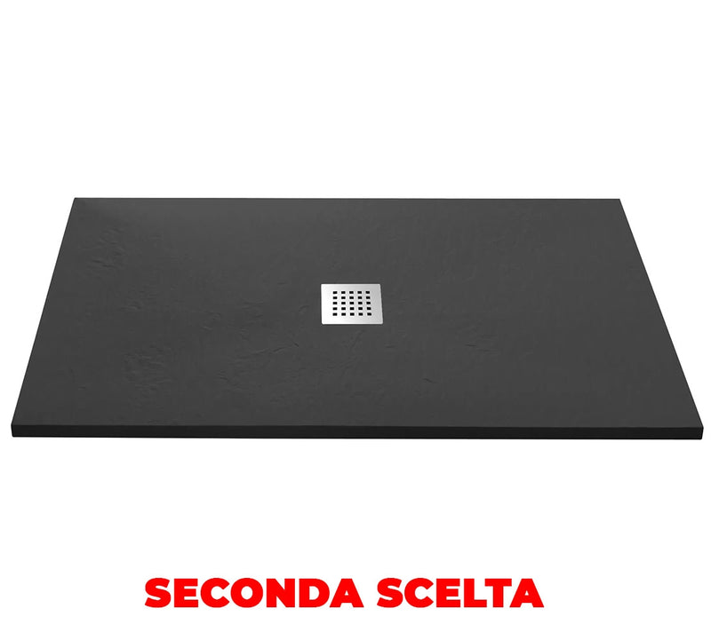 Piatto Doccia in Pietra 70x100 cm Bonussi ardesia Stone Central Grigio antracite Seconda Scelta-1