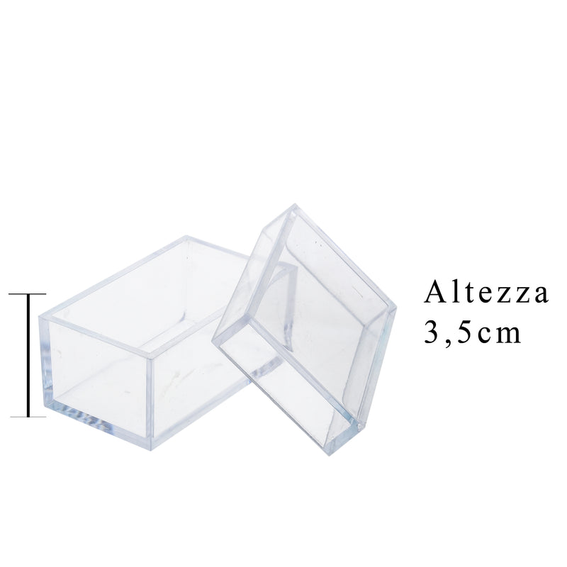 Set 24 Scatole Rettangolare in plastica Larghezza 8 cm-2