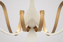 Lampada da parete Elegant in Metallo Intreccio Bianco con Oro