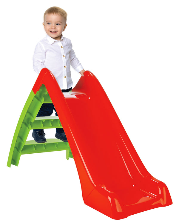 Scivolo per Bambini 60x123x73 cm Funny Slide Rosso e Verde sconto