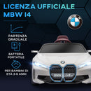 Macchina Elettrica per Bambini 12V con Licenza BMW I4 Bianca-4