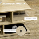 Tavolino da Caffè a 2 Livelli 70x70x36,5 cm con Ripiani Aperti in Truciolato color Legno-6