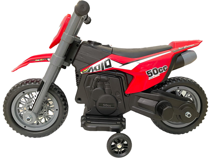 Moto Elettrica per Bambini 6V Motocross Rossa-8