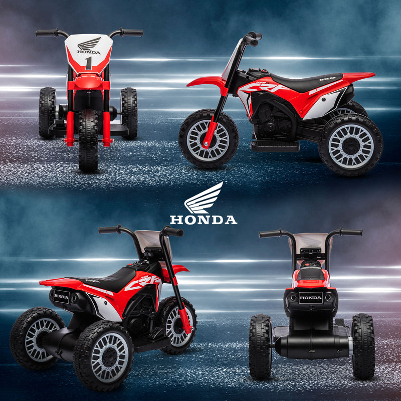 Moto Elettrica per Bambini 3 Ruote 6V con Licenza Honda CRF450RL Rosso-8