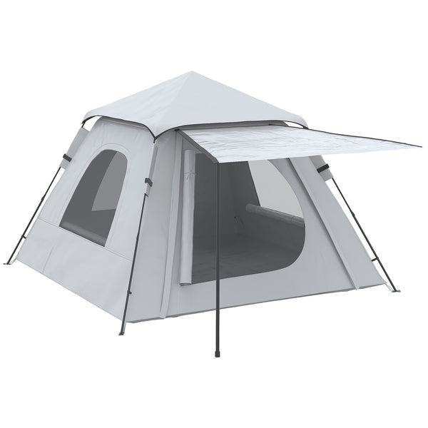 Tenda da campeggio per 2-3 persone 210x210x150 cm con Veranda grigia e bianca acquista