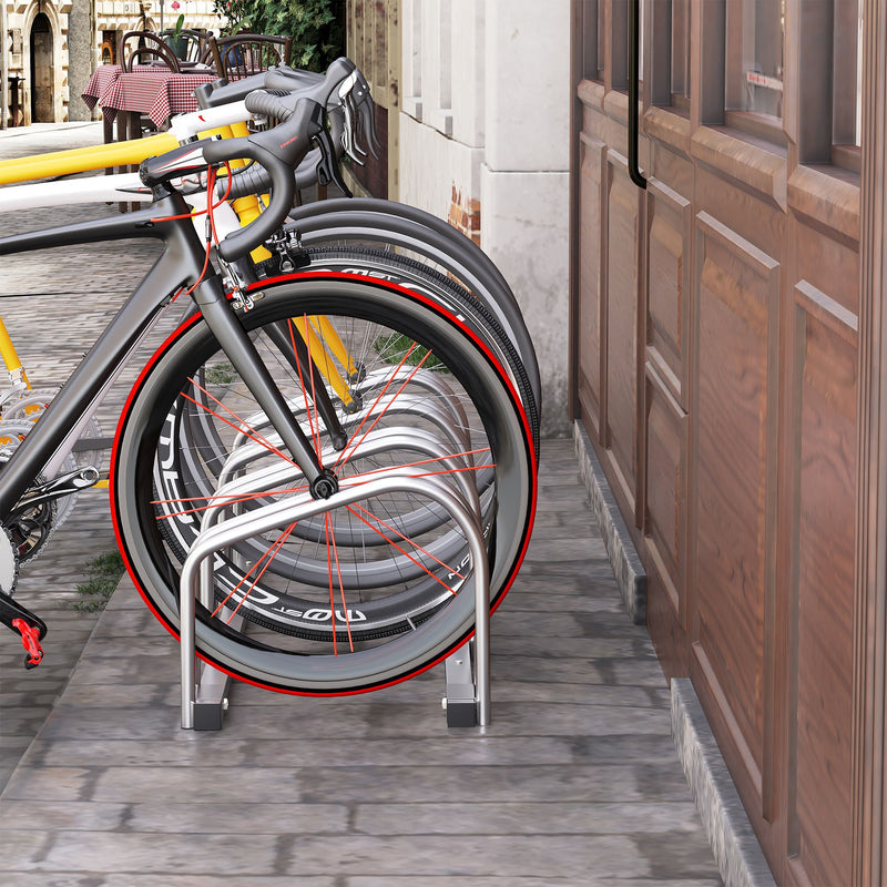 Rastrelliera Porta Biciclette 4 Posti 110x33x27 cm in Acciaio Argento –  acquista su Giordano Shop