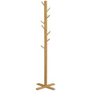 Appendiabiti da Terra 49,5x 49,5x 178 cm in Legno di bambù Naturale-1