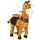 Cavallo a Dondolo per Bambini 70x32x87 cm con Ruote a Forma di Giraffa Giallo