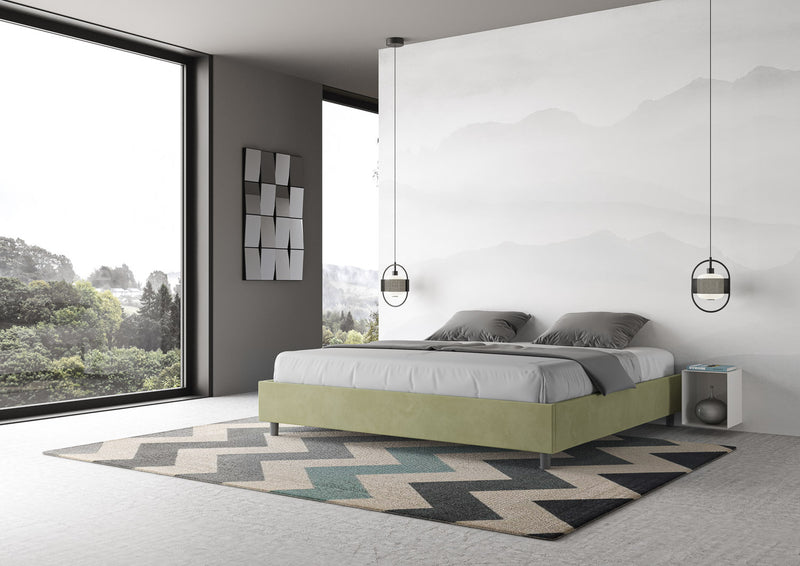 Letto Matrimoniale Extra Large Azelia Tè Verde Varie Misure-3