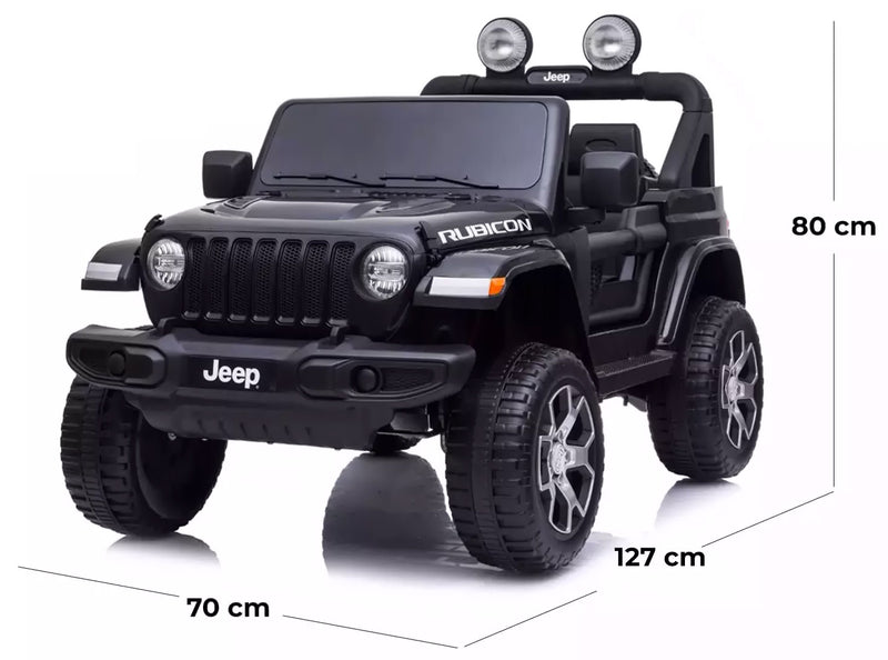 Macchina Elettrica per Bambini 12V 2 Posti Jeep Wrangler Rubicon Nera-9