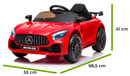 Macchina Elettrica per Bambini 12V con Licenza Mercedes GTR Small AMG Rossa-4