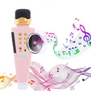 Microfono Karaoke Wireless Speaker Musica Bluetooth con USB per Feste Rosa-3