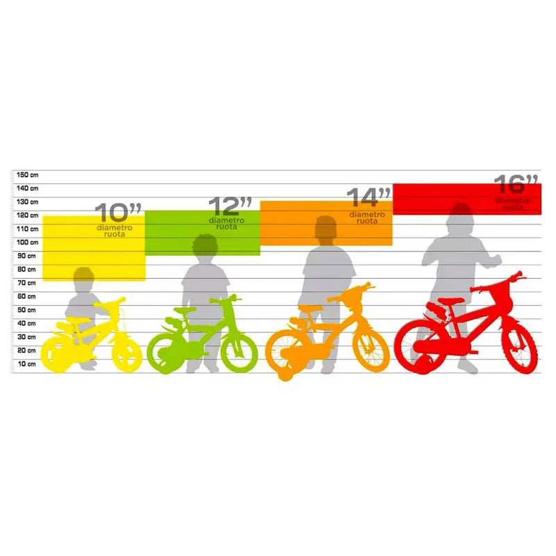 Bicicletta per Bambino 12” 1 Freno Gomme in EVA Urban Skate Gialla-6