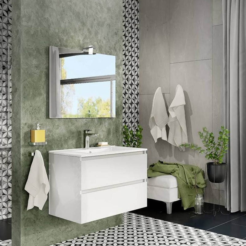 Mobile bagno Trasimeno bianco lucido con specchio – acquista su Giordano  Shop