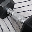 Set 2 Manubri Esagonali da 10kg per Workout in Palestra Casa e Ufficio  in Metallo e Gomma  Nero-8