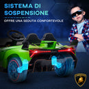 Macchina Elettrica per Bambini 12V con Licenza Lamborghini Veneno Verde-8