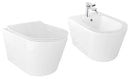 Coppia di Sanitari WC e Bidet Sospesi in Ceramica 36,5x53x35 cm Oceano Bonussi Bianco Lucido-10