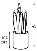 Pianta Artificiale Sansevieria H45 cm con Vaso Verde-2