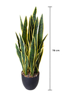 Pianta Artificiale Sanseveria con Vaso 78 cm -2