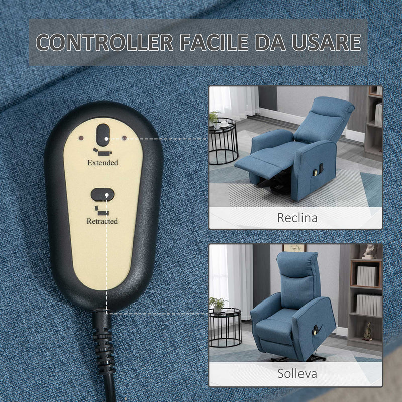 Poltrona Relax Elettrica Reclinabile con Presa USB di Ricarica in Tessuto  Effetto Lino Beige – acquista su Giordano Shop