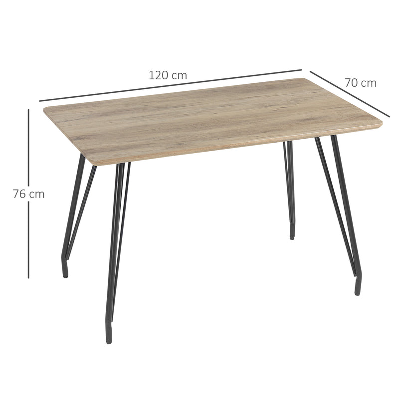 Tavolo da Pranzo per 4 persone 120x70x76 cm Piano Effetto Legno – acquista  su Giordano Shop