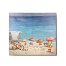 Quadro con Spiaggia e Ombrelloni Dim 90x100 cm-1