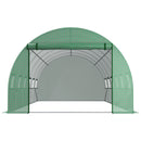 Telo di Ricambio per Serra da Giardino 6x3x2 m con 12 Finestre e Porta Avvolgibile Verde-7