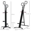 Vertical Climber Altezza Regolabile 100x60x175-195 cm con Monitor LCD in Acciaio e ABS Nero-3