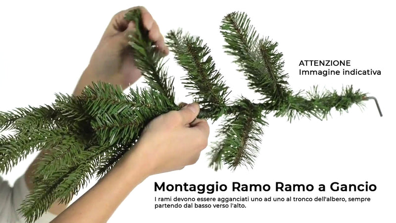 Albero di Natale Artificiale Apertura Ramo/Ramo Pituffik Viola Varie Misure-4