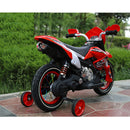 Moto Motocicletta Elettrica per Bambini 6V Kidfun Motocross Rossa-6