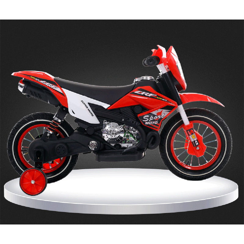 Moto Motocicletta Elettrica per Bambini 6V Kidfun Motocross Blu-4