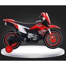Moto Motocicletta Elettrica per Bambini 6V Kidfun Motocross Rossa-3