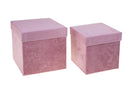 Set 2 Scatole Quadrate in Velluto H 265 cm-3