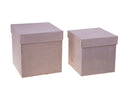 Set 2 Scatole Quadrate in Velluto H 265 cm-2