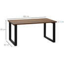 Tavolino da Caffè 100x60x50 cm  in MDF e Acciaio Nero-3