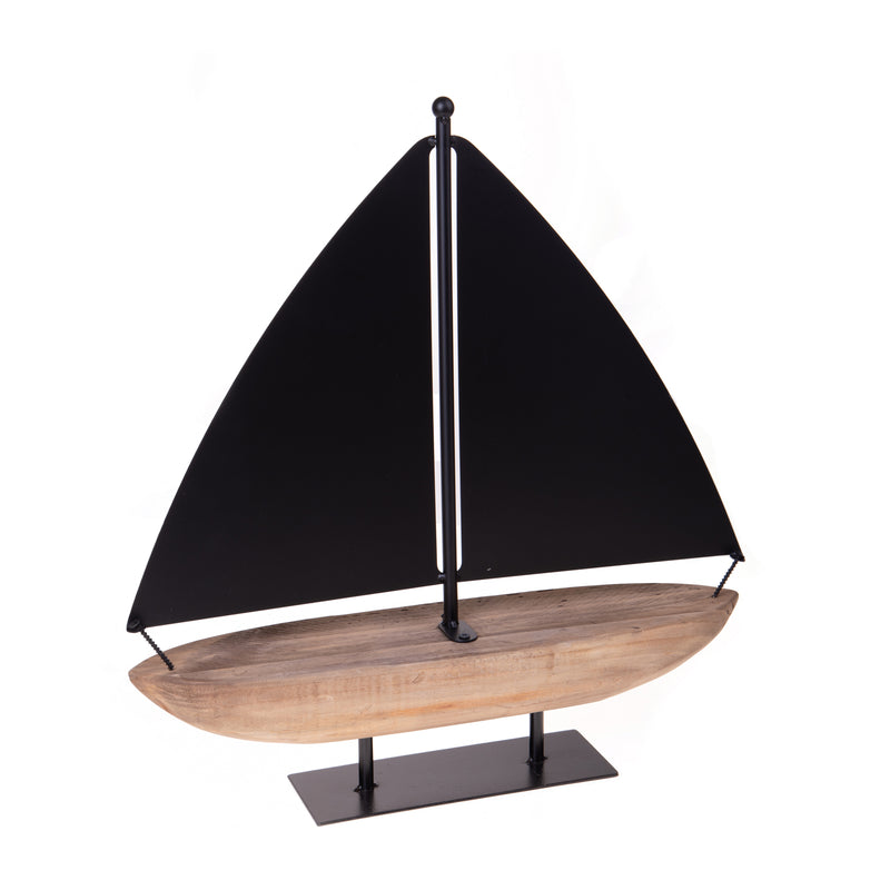 Modellino Barca con Vele in Metallo 45x105 H 48 cm -3