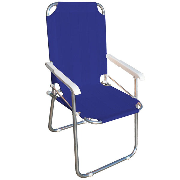 Sedia in Alluminio Tessuto Texilene Blu Sedia Mare Campeggio Spiaggina Pieghevole prezzo