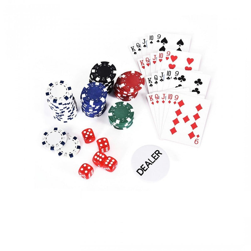 Set 2000 Fiches da Poker 2 Mazzi di Carte e Pulsante Dealer con Valigetta-2