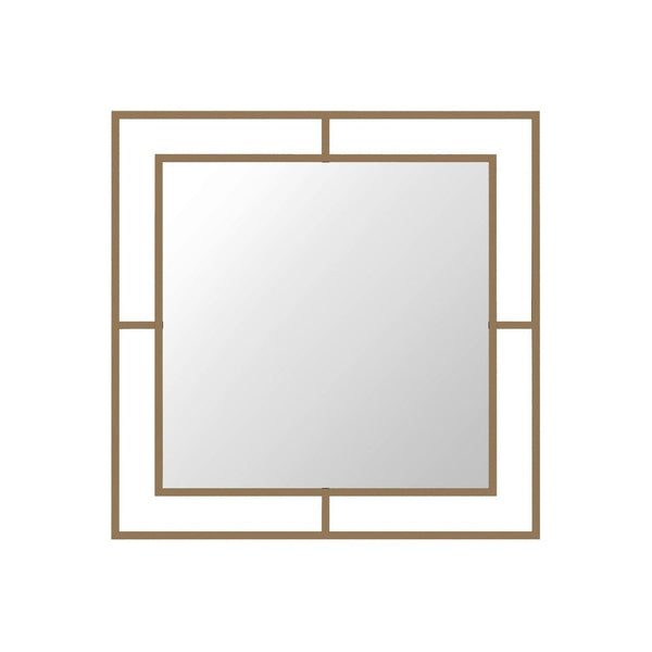 Specchio quadrato 58x58 cm Corner con doppia cornice in metallo oro online