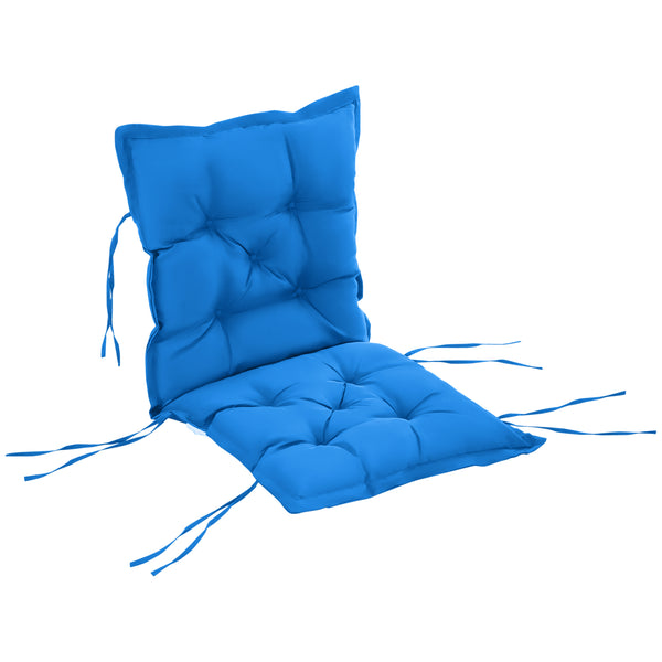 Cuscino per Sedie da Giardino 100x50 cm in Poliestere Blu acquista