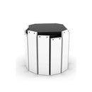 Tavolino da caffè impilabile 44,5x44,5x36 cm Nido Hansel bianco nero-2
