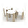 Tavolino da caffè impilabile 44,5x44,5x36 cm Nido Hansel rovere bianco