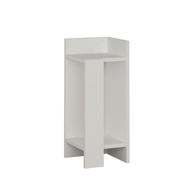Tavolino Destro 25x25x60 cm in MDF Elos Bianco-2